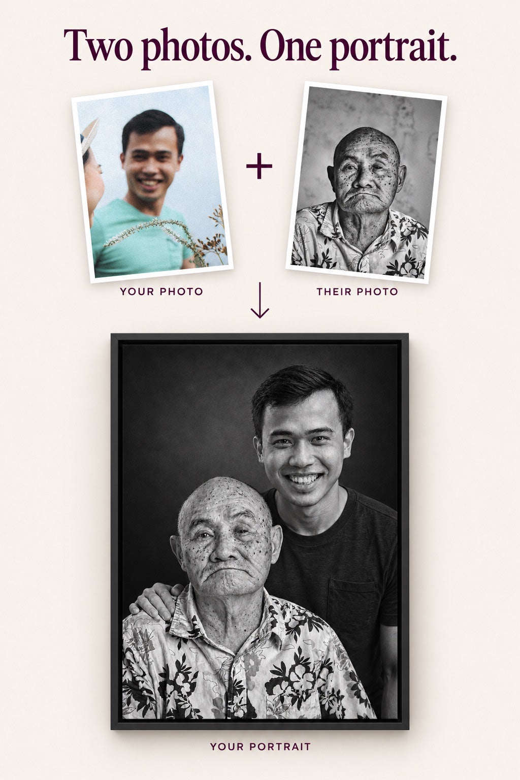 Digital memorial portrait